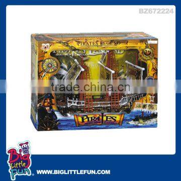 Battery operated toy boat,plastic pirate boat toy