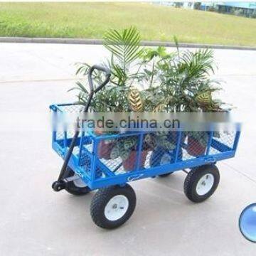 Garden Flower Kids Wooden Metal Barrow Wagon Cart photo-3
