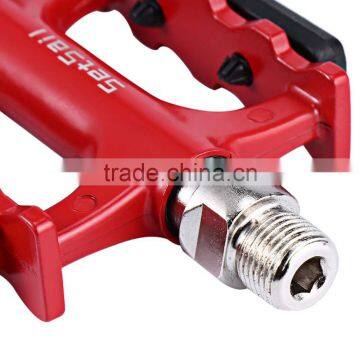 2 Pcs SETSAIL 921 DU Bering Mountain Bike Pedals Aluminum Alloy With Anti-skid Gear Frame Reflective Stripe Bicycle Accessories photo-6