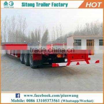 Competitive Price Utility Tri-Axle Semi Trailer 50 Ton Flat Bed Trailer For Sale