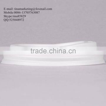 EcoChoice 10-20 Oz. White Compostable and Biodegradable Paper Hot Cup Lid photo-6