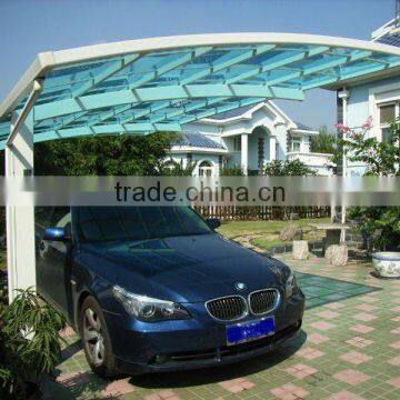 good transparency prefabricated car shed/canopy/carport