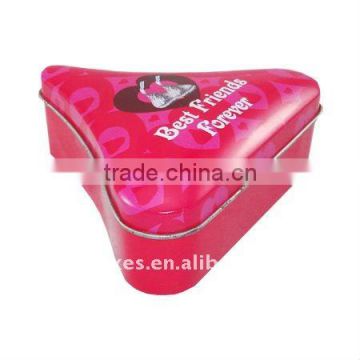 triangle decorate shirt packing tin box ( I219 )