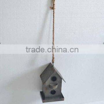 Adorable Industrial Galvenized Metal Bird Feeder House photo-6