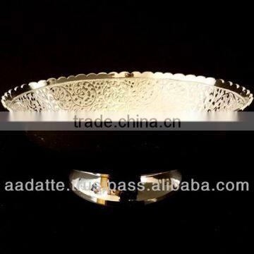 Low price gift item brass bowl beautiful decorative new design silver plated bowl