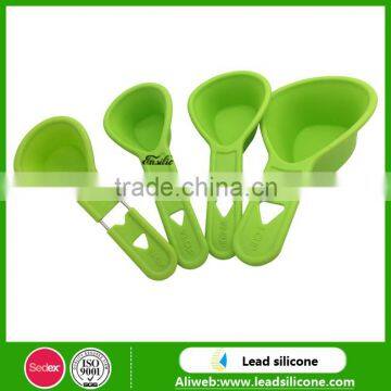 Custom adjustable Silicone Measuring Spoon ,Measuring Cup And Spoon Set