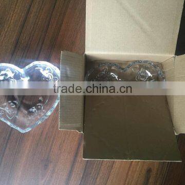 New Arrived Heart Shape Glass Candy Jar Crystal Glass Jar With Glass Lid photo-4