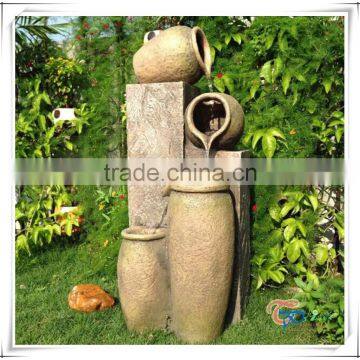 Beautiful tall resin outdoor artificial waterfalls garden fountain