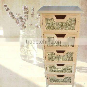 2017 Cheap Wholesale Rural Wood Cabinet With Willow Drawer Manufacturer photo-2