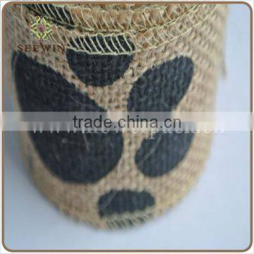 environmental jute roll/natural jute ribbon/Hot sale of jute with pattern