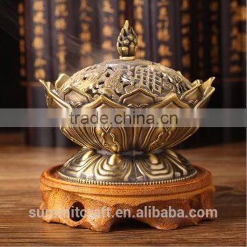 Wholesale peaceful lotus flower incense burner