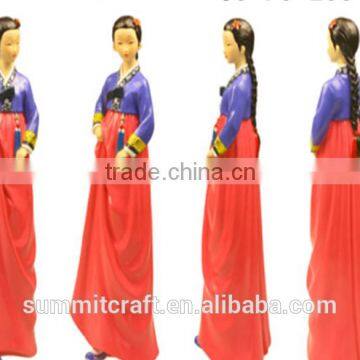 Creative Red Traditional Skirt Hanbok Hot Sale Resin South Korean Souvenir photo-2