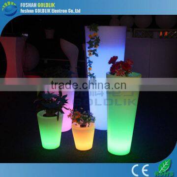 Coffee Shop Decorative RGB Glowing Light up Plastic Flower Pot photo-4