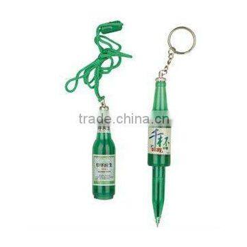 Promotional beer bottle shaped cheap plastic ballpen