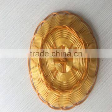 Wholesale Handmade Cheap Weaving Round Plastic Serving Tray photo-6
