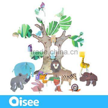 hot sale kids toys creative 3d puzzle cardboard animal