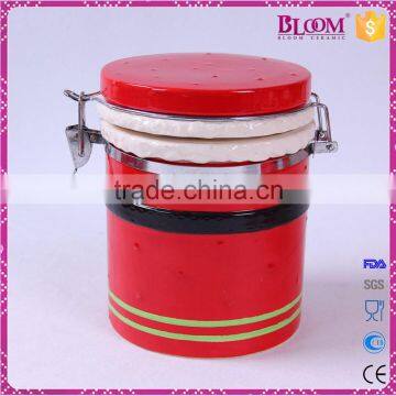 Christmas Decor Iron Desgin Ceramic Kitchen Canister photo-3