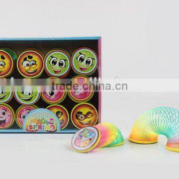 hot sale kids plastic colorful 3D LED light rainbow spring toys educational classic toys/promotional toys raibow circle