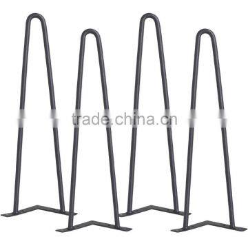 Hot Item Metal Solid Steel Black Color 16 Inch 2 Rod Metal Hairpin Leg for Coffee Table photo-5
