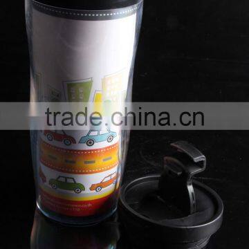 Logo Customized 12oz Double Wall Plastic Travel Mug photo-4