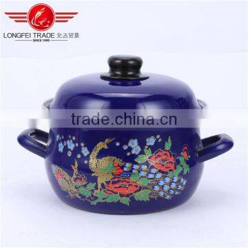 Quality Guarantee Enamel Kitchenware Decal Cookware / Cooking Pot With Mirror Face photo-3