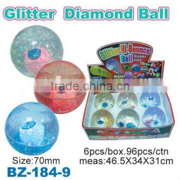 TPU Glitter Bouncing Ball With Eyes