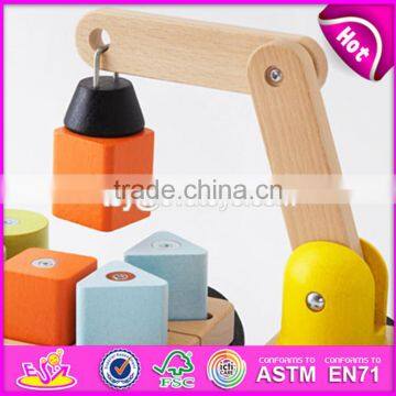 2017 New Design Children Funny Wooden Toy Pulling Trucks W05C082 photo-2