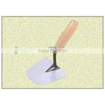 Spanish style long wooden handle quadrate bricklaying trowel