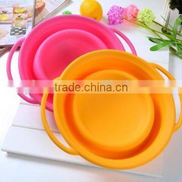 Silicone Folding Bowl Vegetables Bowls Microwave Thermal Lunch Box photo-3