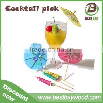 Best Sell Party Decoration Umbrella Wood Disposable Cocktail Picks photo-2