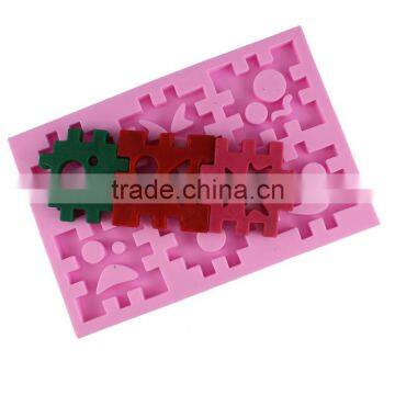 A Cube Blocks Silicone Cake Mold DIY Baking Tools Liquid Cake Embossing 1688 Agent photo-2