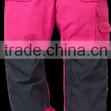 Designer Knee Paded Pants PINK CARGO PANTS lady workwear