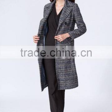 High Quality Low MOQ Fabulous Newest Fashion Design Grey Color Midi Length Women Coats Winter 2015 photo-3