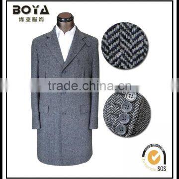 2015 new arrival long grey overcoats for men winter wool coats for men