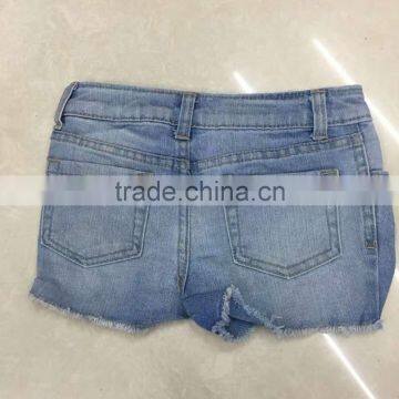 Yiwu Stock Apparel Blue Denim Summer Cotton Kids Shorts photo-5