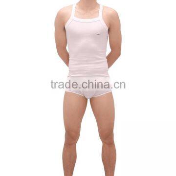 New Arrival 2014 Men Slim Stringer Vest 100% Cotton Square Collar SU15002 photo-5