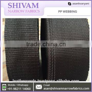 Woven Polypropylene Webbing In Black Color photo-3