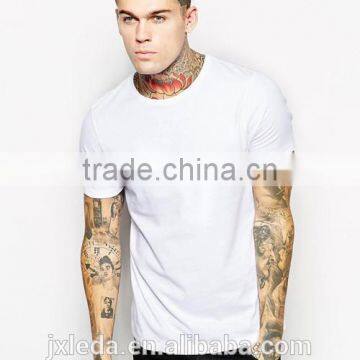 Men white / black plain crewneck short sleeves t shirt custom