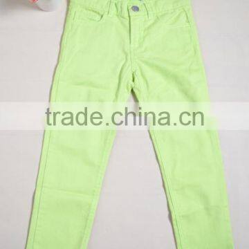 The latest style girls boutique summer green trousers for children