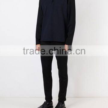 Man Long Sleeve Contrasting Pima Cotton Polo Shirt photo-2