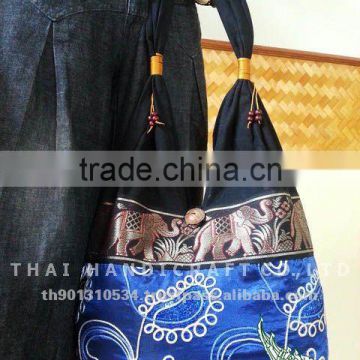 New Thai Silk Embroidered Handbag Tote Bag