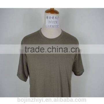 Custom Plain o Neck Tee Shirt Cotton Gray Color photo-3