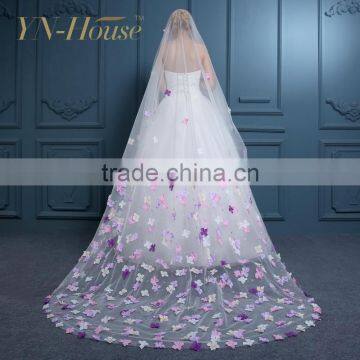 2016 New Design 2 Layers Bead Edged Wedding Accessories Bridal Veil Wholesale photo-4
