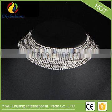 Multiple Layers Rhinestone Crystal Choker Necklace for Women New Fashion Jewelry photo-5