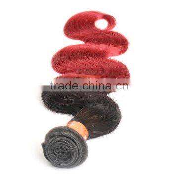 Ombre Hair1b/burgandy Body Wave Brazilian Hair Weaves photo-3