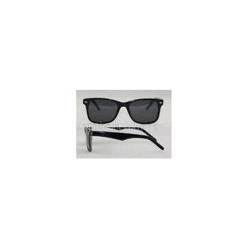 Rectangle Optical Acetate Frame Sunglasses , Black / White Frame Sunglasses For Women