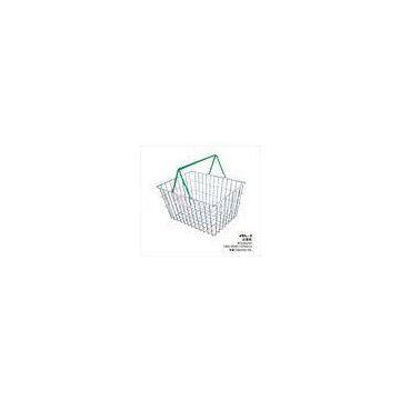 Small Retail Store Metal Shopping Basket Chrome Plating 400x300x215mm