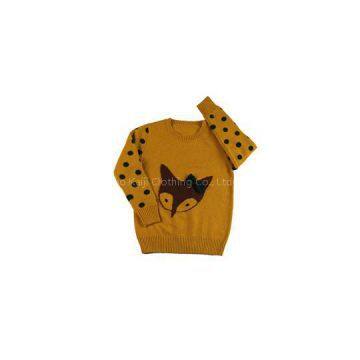 2015 fall fine quality jacquard fox knitwear dotted wool pullover sweater