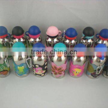 stainless steel water bottle with beutiful PVC picture