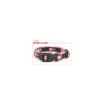 Jacquard Design Double Ply Nylon Dog Collar Assorted Colors golden retriever collar